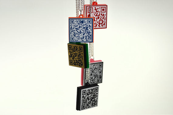 Custom QR Code pendant | QR Codes are a type of barcode that… | Flickr